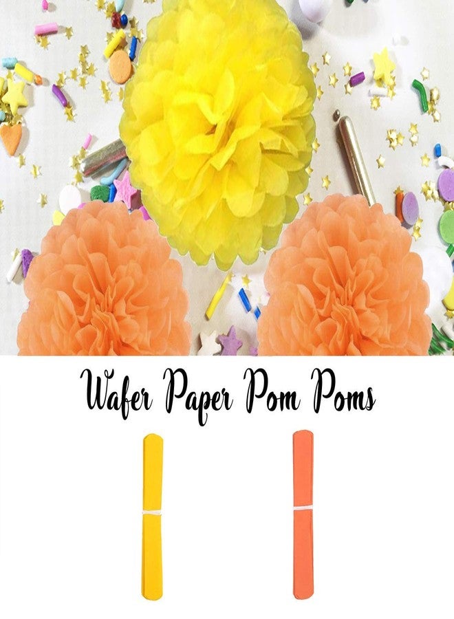 AMFIN 18 Pcs. 10" Tissue Paper Pom Pom Flower Balls for Birthday Wedding Party Anniversary Welcome Baby Shower Decorations - Light Orange & Yellow - Image 3